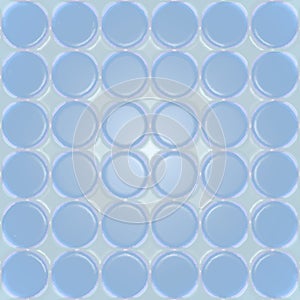 Blue plastic background with circles