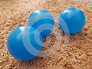 Blue plastic balls for children