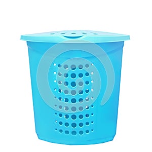 Blue plastic basket for washing