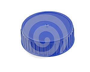 Blue plastic bottle cap