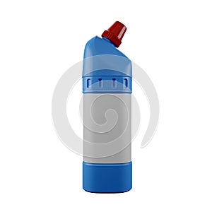 Blue plastic bottle chemicals supplies