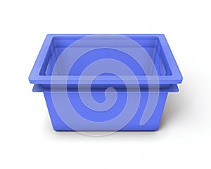 Blue plastic box for toys