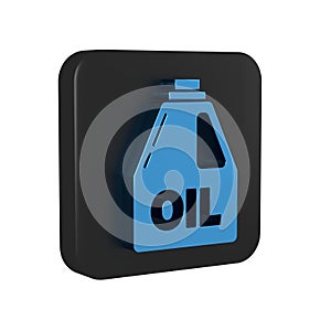 Blue Plastic canister for motor machine oil icon isolated on transparent background. Oil gallon. Oil change service and