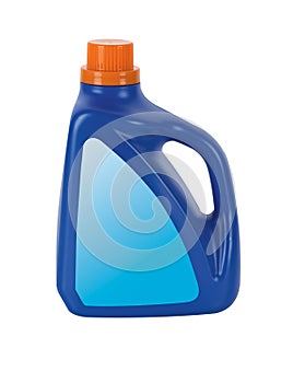Blue Plastic detergent bottle