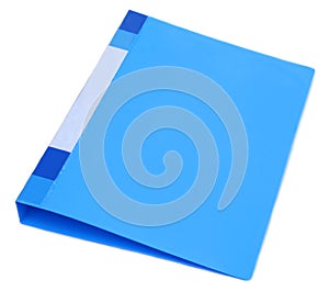 Blue plastic folder