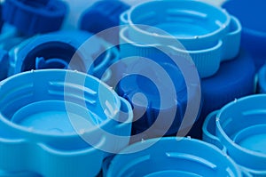 blue plastic plugs for recycling