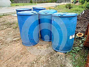 Blue Plastic Storage Drums containers for liquids