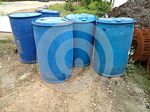 Blue Plastic Storage Drums containers for liquids