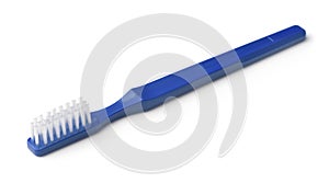 Blue plastic toothbrush
