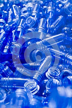 Blue plastic tubes