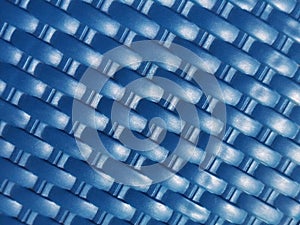 Blue Plastic Weave Pattern