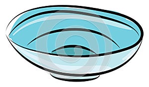 Blue plate, illustration, vector