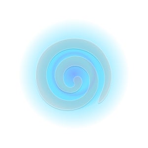 Blue point with concentric circles. Symbol of aim, target, healing, hurt, painkilling. Vector illustration