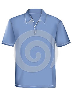 Blue polo shirt design template