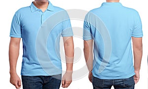 Blue Polo Shirt Design Template