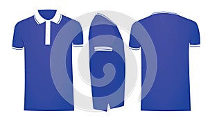 Blue polo t shirt template