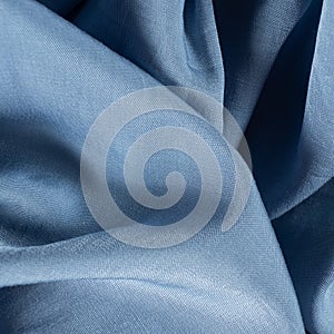 Blue Polyester Elastane Fabric Close-up