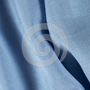 Blue Polyester Elastane Fabric Close-up