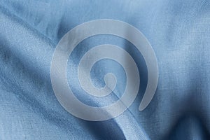 Blue Polyester Elastane Fabric Close-up