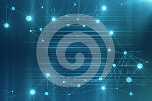 Blue polygonal backdrop