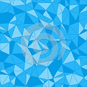 Triangular pattern. Geometric background. Blue polygonal.