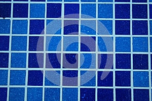 Blue pool mosaic tile