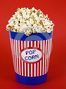 Blue popcorn bucket