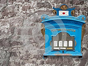 blue postbox