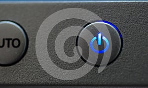 Blue power button