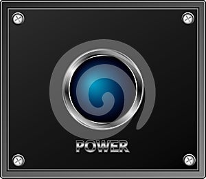 Blue power button