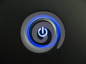 Blue power button