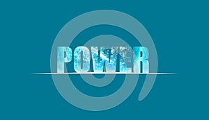 Blue power for dekstop computer background