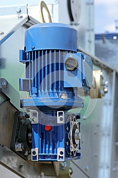 Blue powerful electric motors for modern
