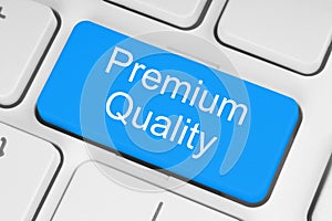 Blue premium quality button