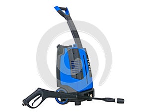 Blue pressure portable washer gun down on