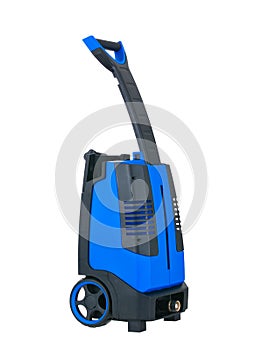Blue pressure portable washer isolated