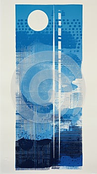 Abstract Expressionist Drips: Reflection Of Blue, 2006 photo