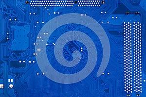 Blue printed circuit board PCB