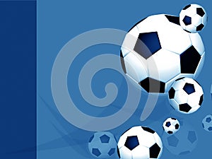 Blue professional soccer football layout