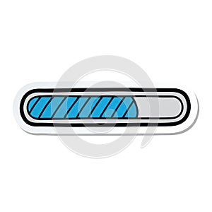 Blue progress bar with transparent background