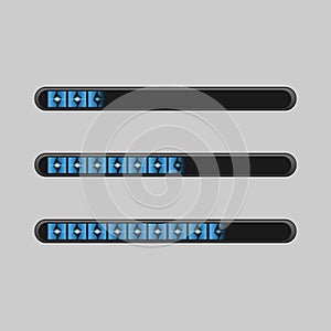 Blue Progress bars