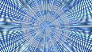 Blue psychedelic abstract ray burst background - vector graphic