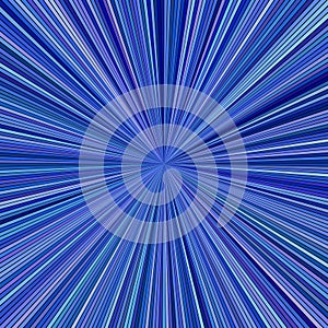 Blue psychedelic abstract star burst background from striped rays