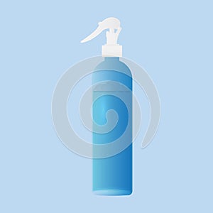 Blue pulverizer bottle