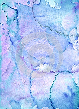 Blue and Purple Abstract Art Painting