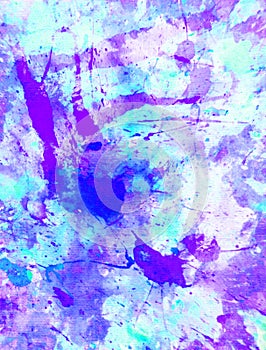 Blue and Purple Abstract Art Painting