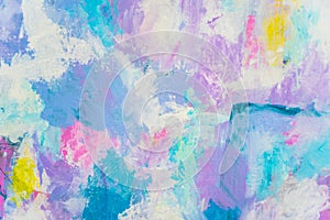 Blue Purple abstract hand painted canvas background, texture. Colorful textured backdrop