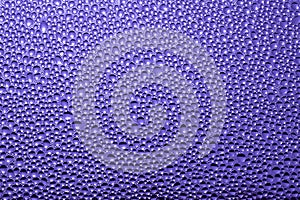 Blue purple background : water drops - Stock Photo