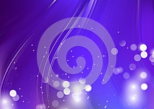 Blue and Purple Bokeh Vertical Wavy Background Vector Image