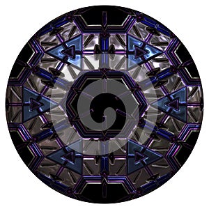 Blue and purple button